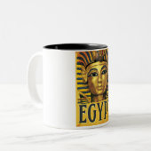Egypte -Tutankhamun Tweekleurige Koffiemok (Voorkant links)
