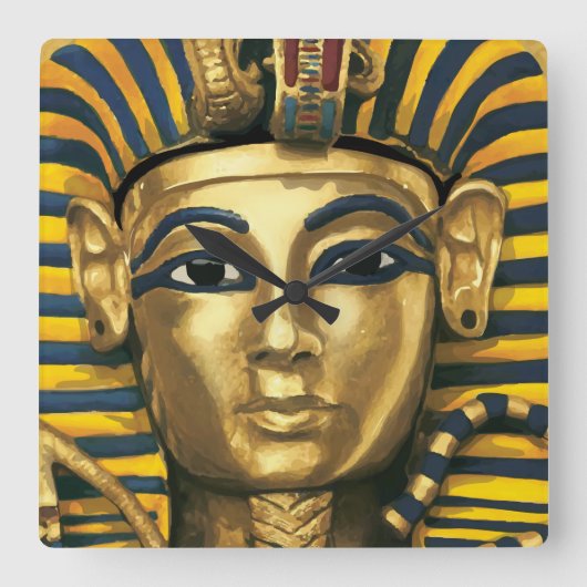 Egypte - Tutankhamun Vierkante Klok (Voorkant)