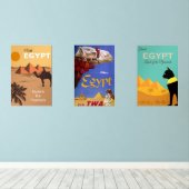Egypte vintage posters muurkunst sets (Houten vloer)