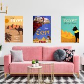 Egypte vintage posters muurkunst sets (Woonkamer)