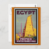 Egypte Vintage Travel Briefkaart (Voorkant / Achterkant)