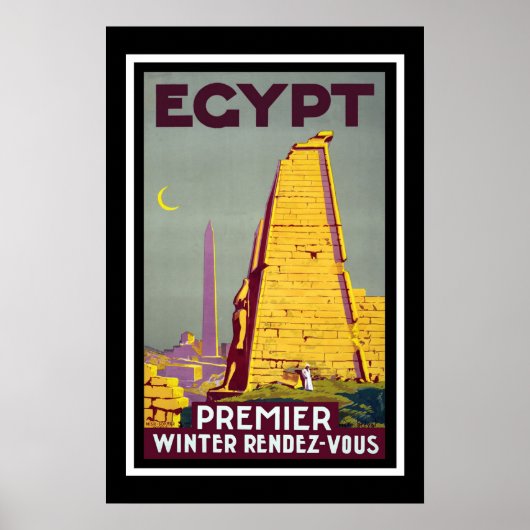 Egypte Vintage Travel Poster (Voorkant)