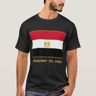 EGYPTE-vlag met 25 januari 2011 Datum T-shirt