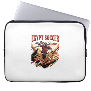 Egypte Voetbal Skelet Aanvaller Naties Premium Spo Laptop Sleeve