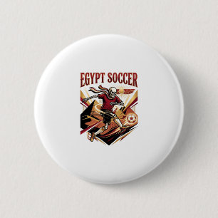 Egypte Voetbal Skelet Aanvaller Naties Premium Spo Ronde Button 5,7 Cm