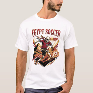 Egypte Voetbal Skelet Aanvaller Naties Premium Spo T-shirt
