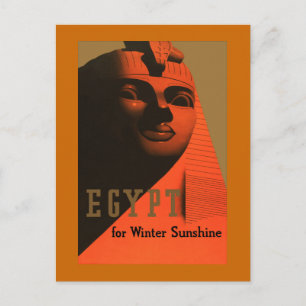 Egypte voor de winterzonnige woesteling briefkaart