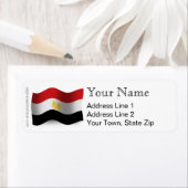 Egypte zwaaien vlag etiket (Insitu)
