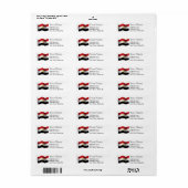 Egypte zwaaien vlag etiket (Full Sheet)