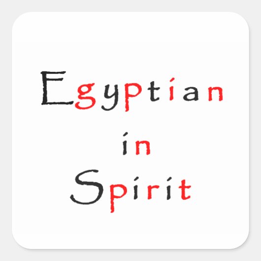Egyptenaar in Spirit-Square sticker (Voorkant)