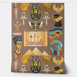 Egyptian Ancient Hieroglyphic Pattern Symbol Behang