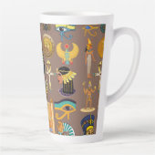 Egyptian Ancient Hieroglyphic Pattern Symbol Latte Mok (Rechts)