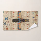 Egyptian Cat - Bastet on papyrus Bad Handdoek (Handdoek)