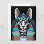 Egyptian cat briefkaart (Voorkant / Achterkant)