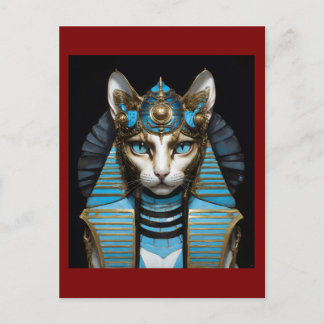 Egyptian cat pharaoh briefkaart