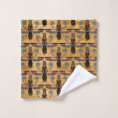 Egyptian Cats and Eye of Horus pattern Bad Handdoek (Wasdoekje)