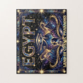 Egyptian Eye of Horus Cosmic Pyramid Art Legpuzzel (Verticaal)