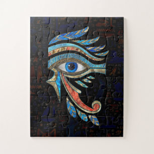 Egyptian Eye of Horus - Gemstones and Gold Legpuzzel