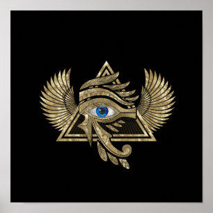 Egyptian Eye of Horus - Wadjet Ornament Poster