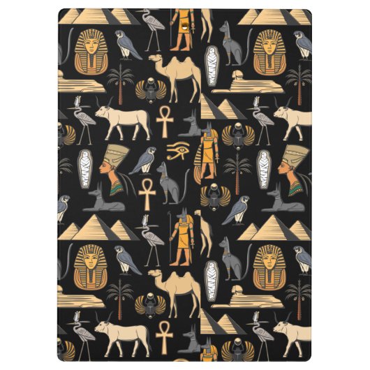 Egyptian Hieroglyphic Symbol Pattern Background   Klembord (Achterkant)