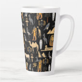 Egyptian Hieroglyphic Symbol Pattern Background Latte Mok (Rechts)