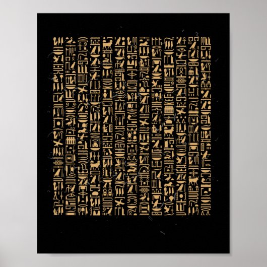 Egyptian Hieroglyphics Egypt Pyramid Poster (Voorkant)