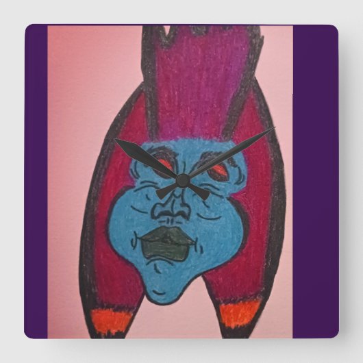 Egyptian Inspired Horror Theme Mummy Vierkante Klok (Voorkant)