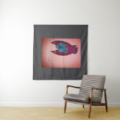 Egyptian Inspired Horror Themed Mummy Tapestry Wandkleed (In Situ (horizontaal))