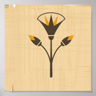 Egyptian lotus flower poster