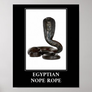 Egyptian Nope Rope - Cobra Snake Danger Poster