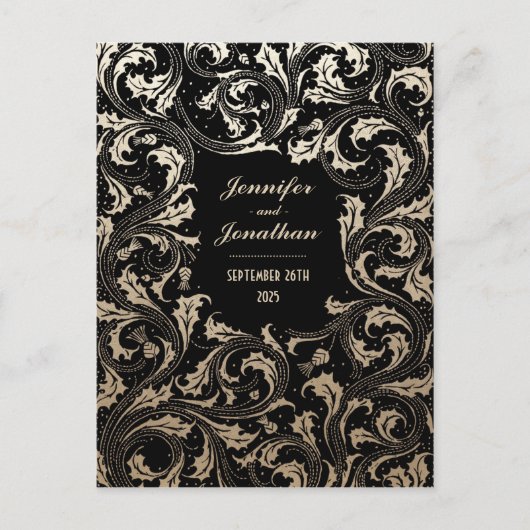 Egyptian Nouveau mariage Enregistrer la date Carte (Devant)