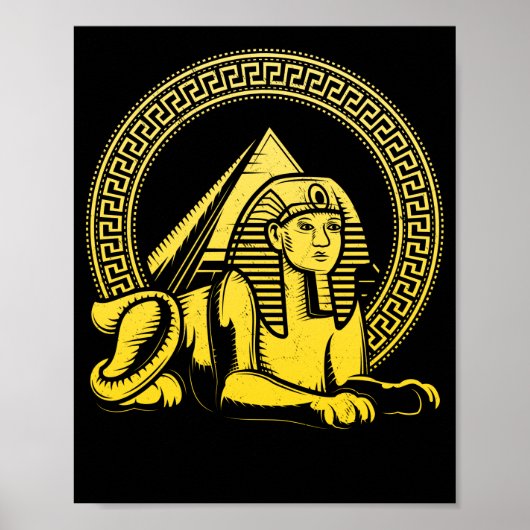 Egyptian Pyramids History Egypt Sphinx Poster (Voorkant)