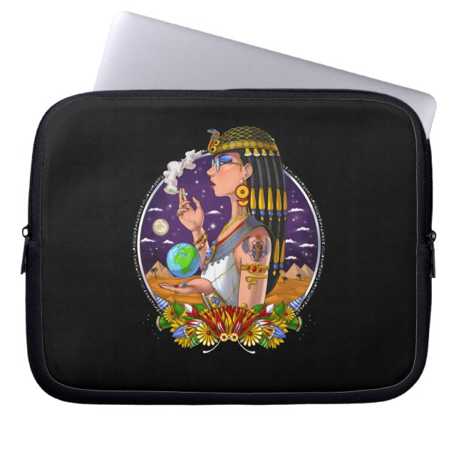 Egyptian Queen Cleopatra Laptop Sleeve (Voorkant)