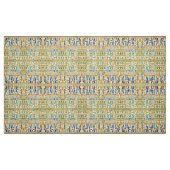 Egyptian Rithual Pattern Blue, Turquoise, Yellow Stof (Fat Quarter)