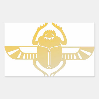 Egyptian scarab beetle. rechthoekige sticker