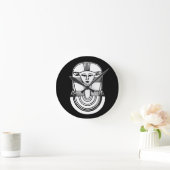 Egyptian Symbol: Hathor Ronde Klok (Huis)