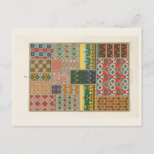 Egyptian textiles and patterns postcard briefkaart (Voorkant)