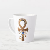 egyption pharaoh art late coffee mug (Angle gauche)