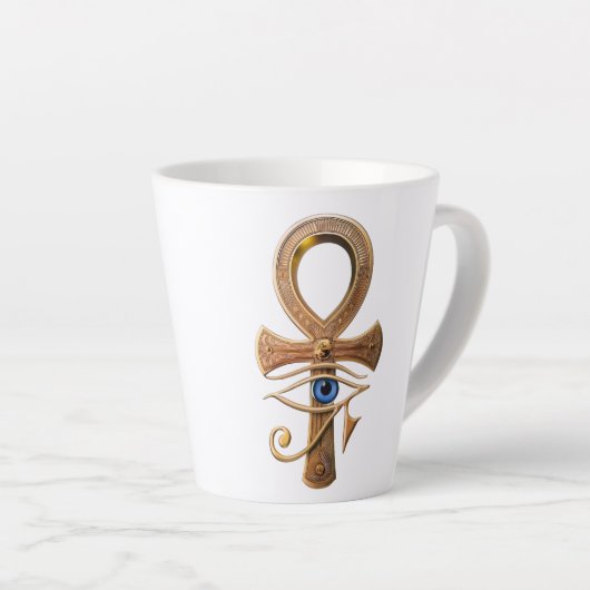egyption pharaoh art late coffee mug latte mok (Rechterhoek)