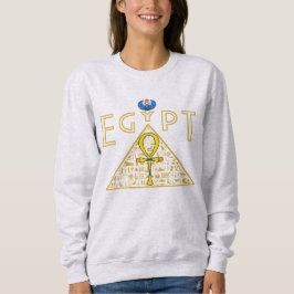 Egyptisch, Ankh, Pyramid en Blue Scarab Sweatshirt