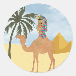 Egyptisch Baby shower Sticker met  Baby