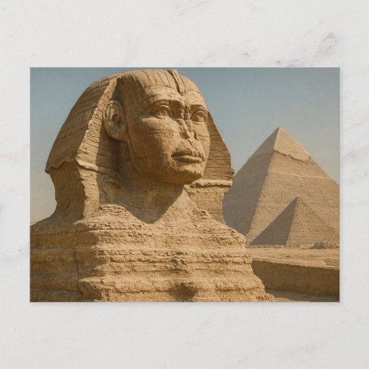 Egyptisch Briefkaart Majestic Sphinx Guardian (Voorkant)