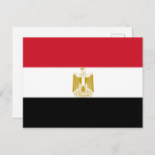 Egyptisch Briefkaart op de vlag van Egypte (Voorkant / Achterkant)