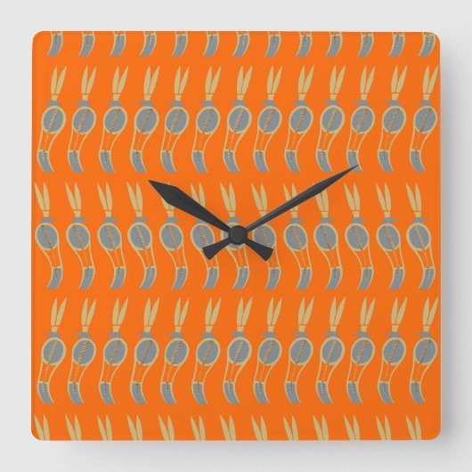 Egyptisch design #8 op Emporio Moffa Vierkante Klok (Voorkant)