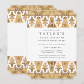 Egyptisch Egypte Art Deco Gouden Verjaardagsfeest Kaart (Voorkant / Achterkant)