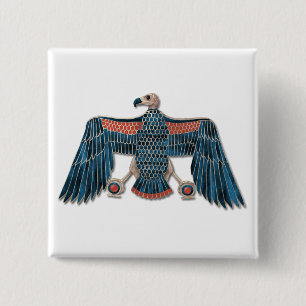 Egyptisch Goddess Nekhbet Pectoral Vierkante Button 5,1 Cm