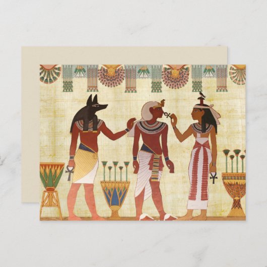 egyptisch goden briefkaart (Voorkant / Achterkant)