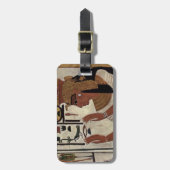 Egyptisch godin hiëroglyphikpatroon bagagelabel (Voorkant verticaal)