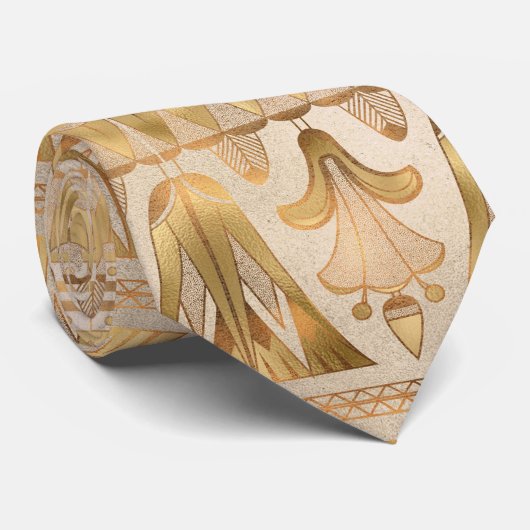 Egyptisch Gold Pattern Stropdas (Opgerold)