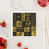 Egyptisch Goud hiërogliefen en symbolen collage Servetten (Insitu)